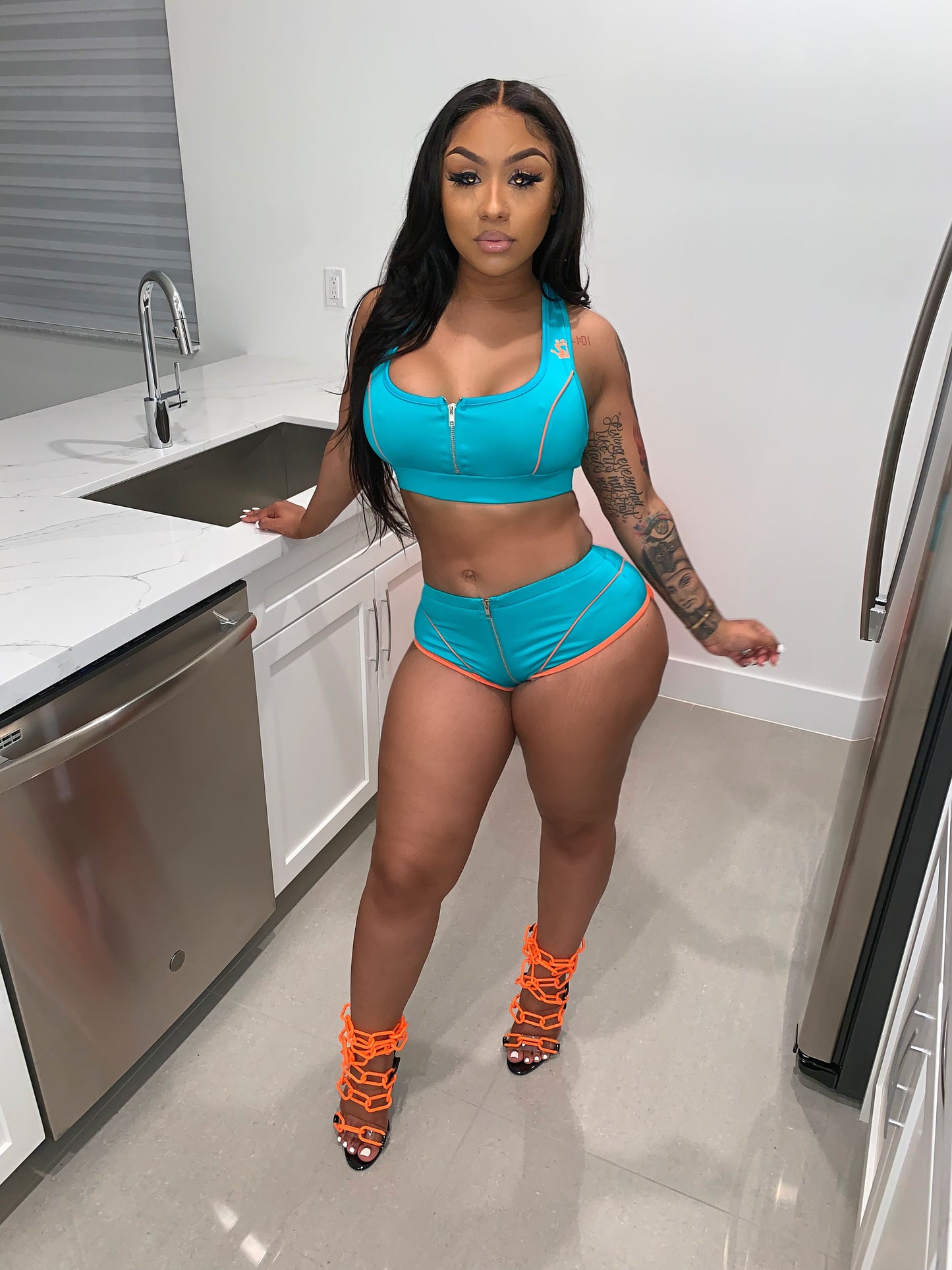 Miami Brief Top Teal