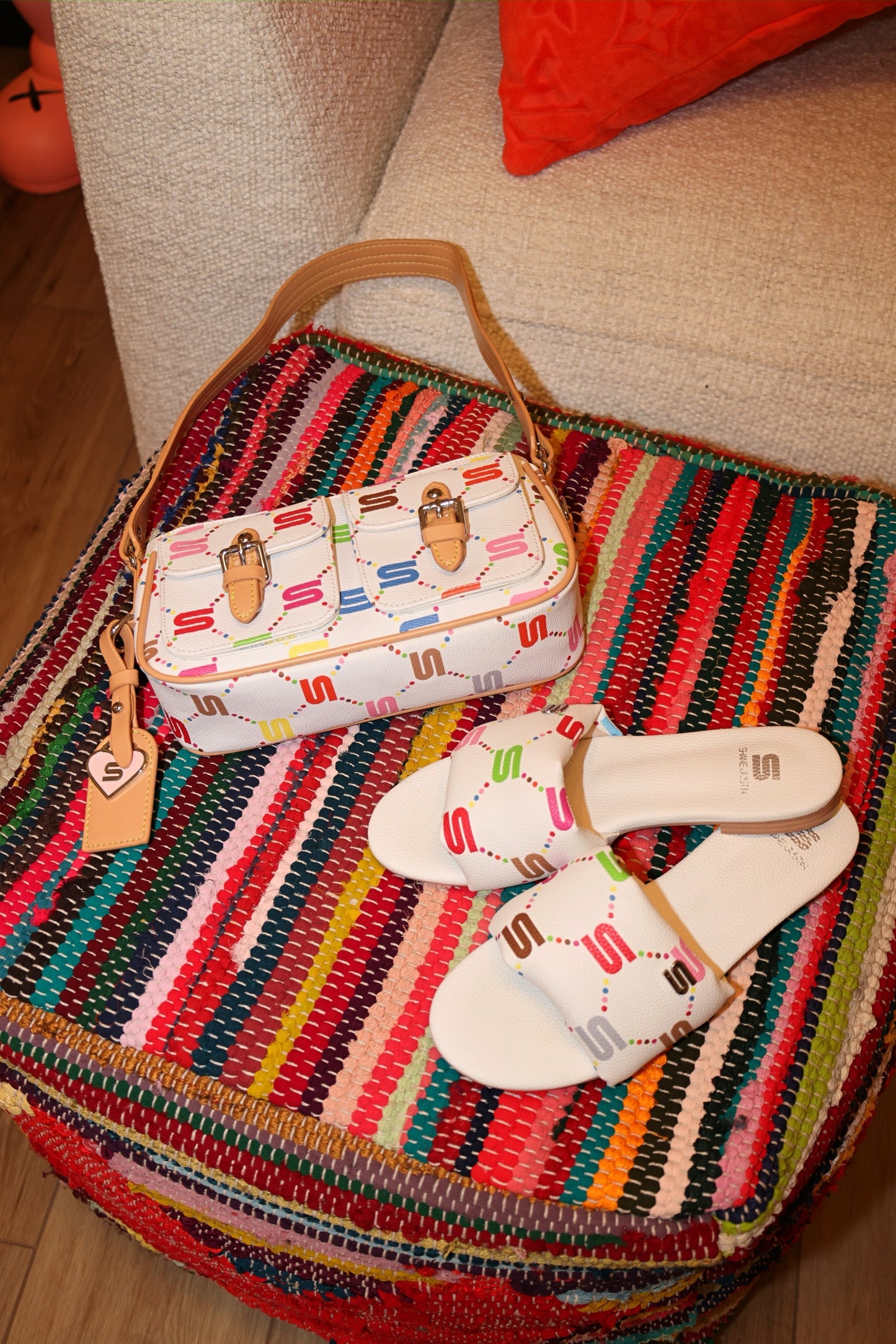 Rainbow Monogram Purse
