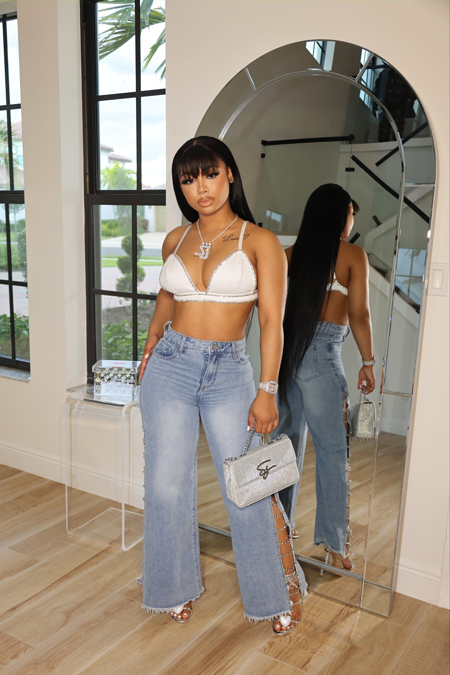 Crystal Link Denim
