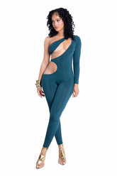 Temptation Jumpsuit Emerald Green