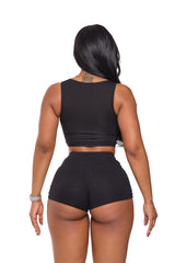 Signature Crop Tank Black