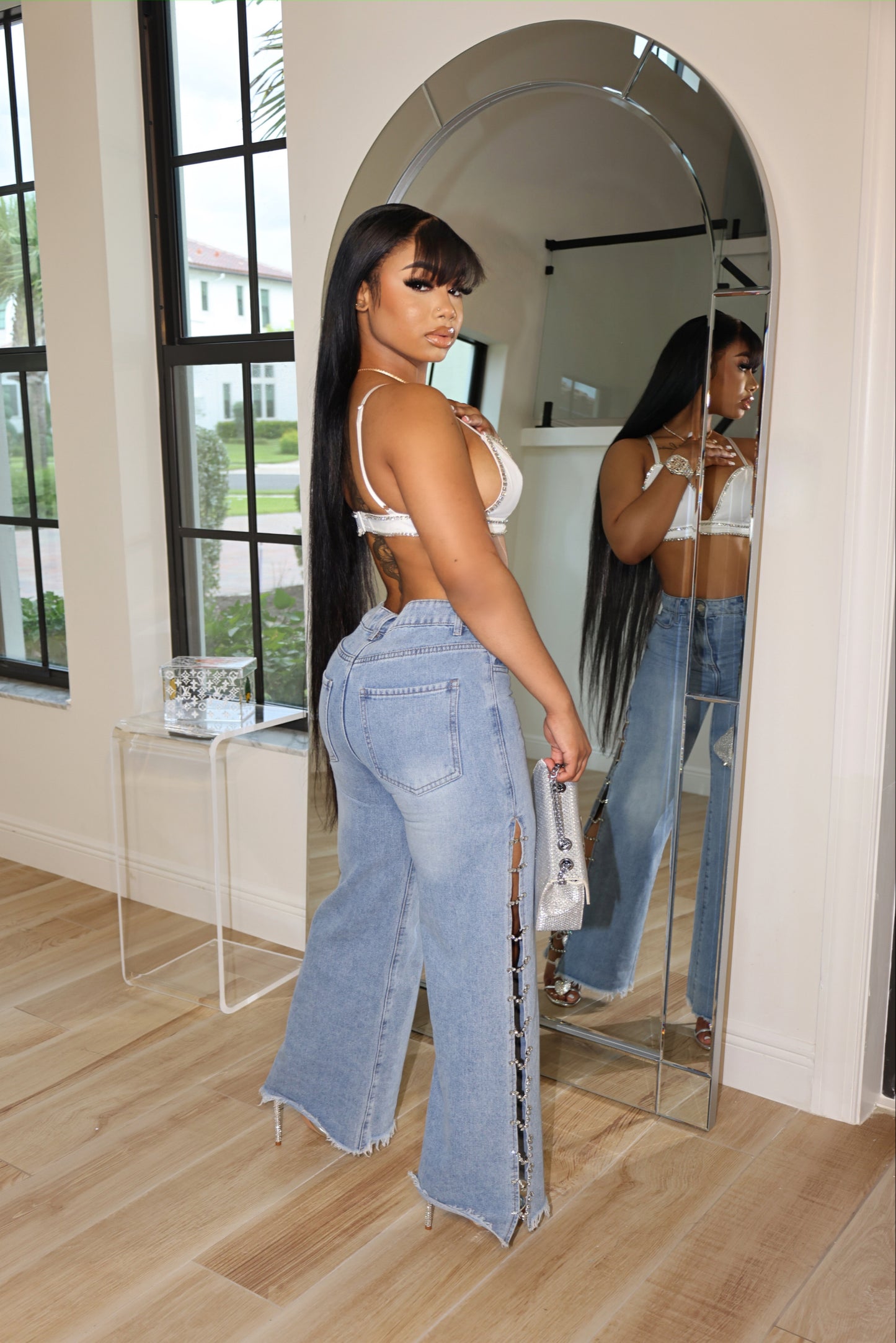Crystal Link Denim