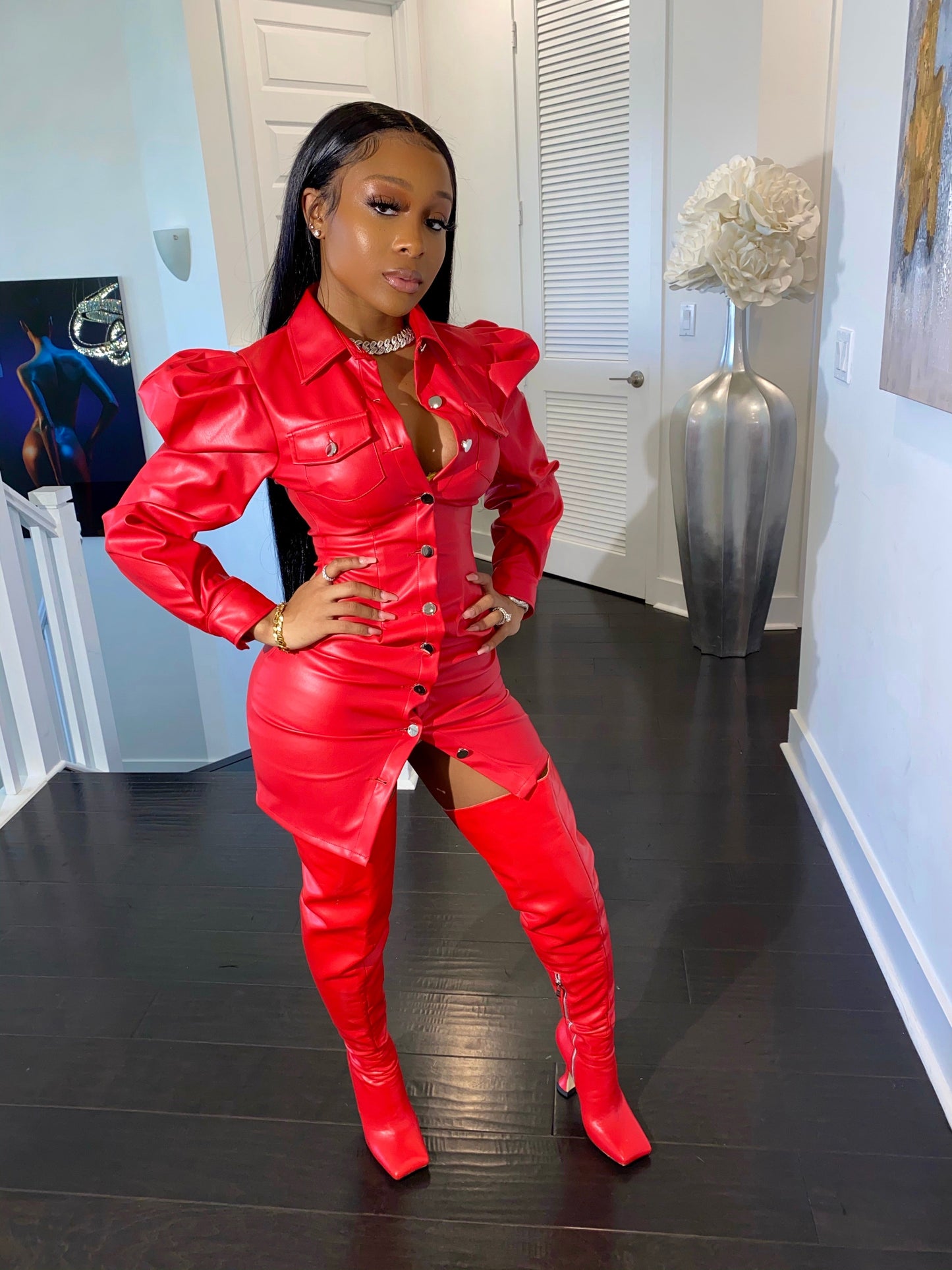 Fly High Dress Red