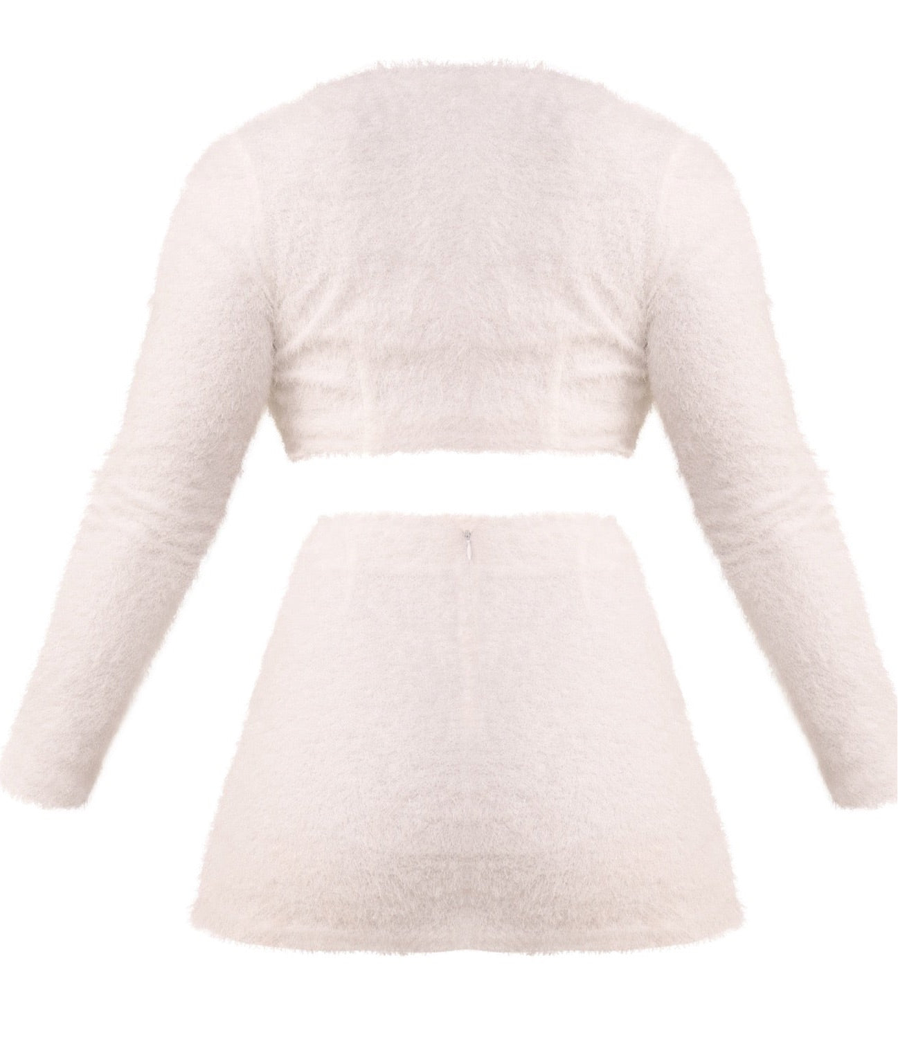 Ice Furry Skirt White