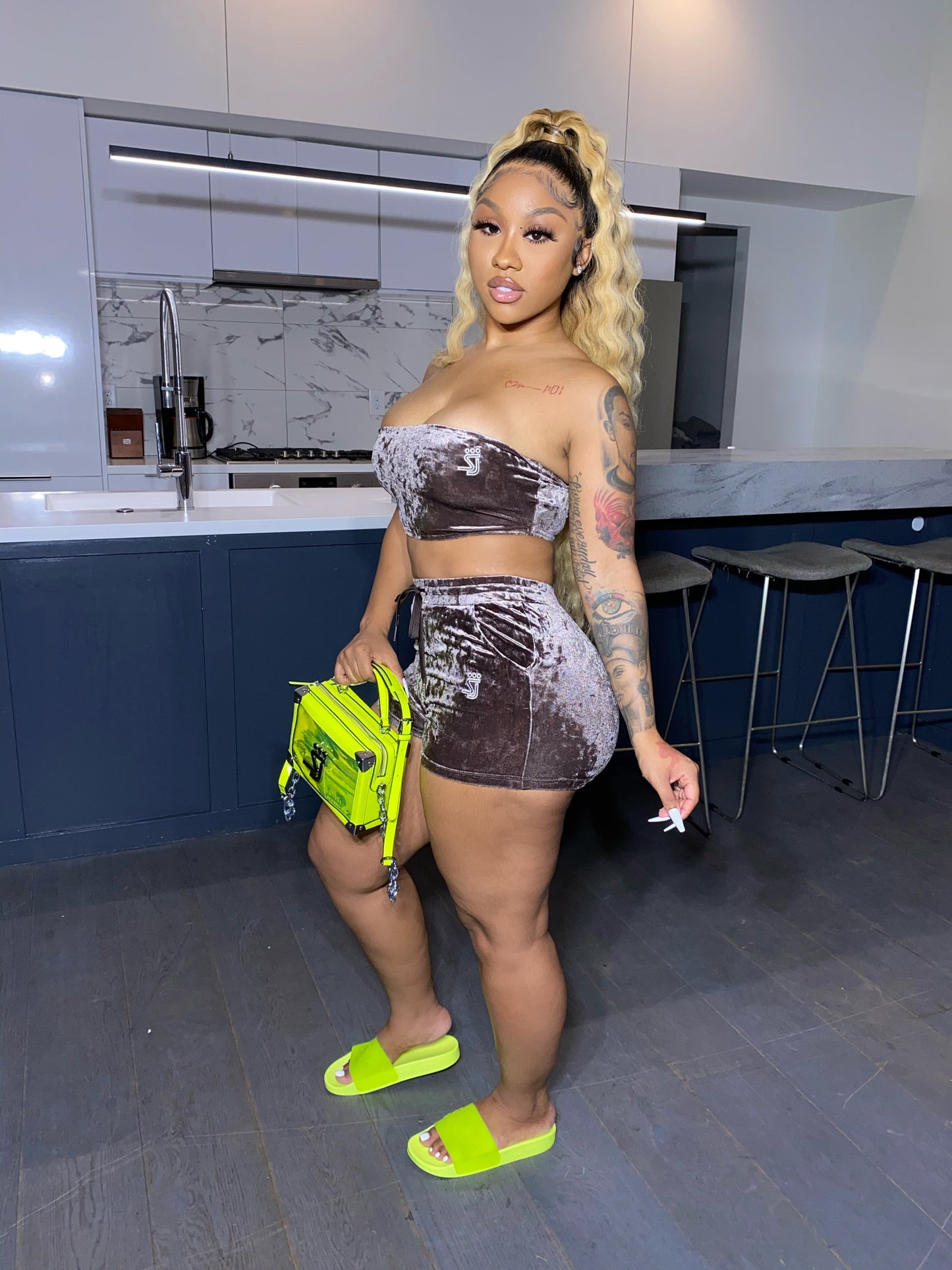 Velvet Mini Set Smoke Grey