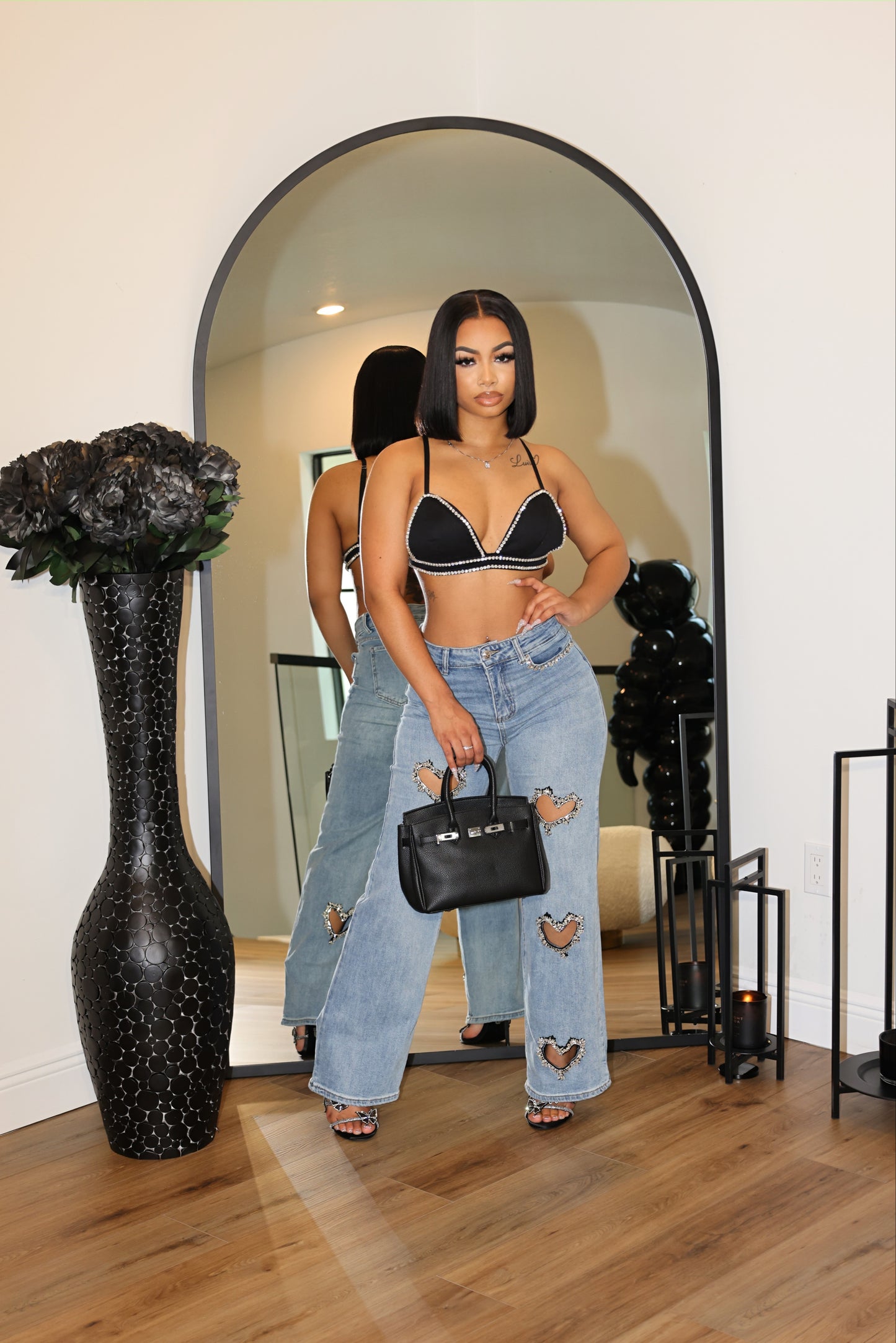 Crystal Heart Denim