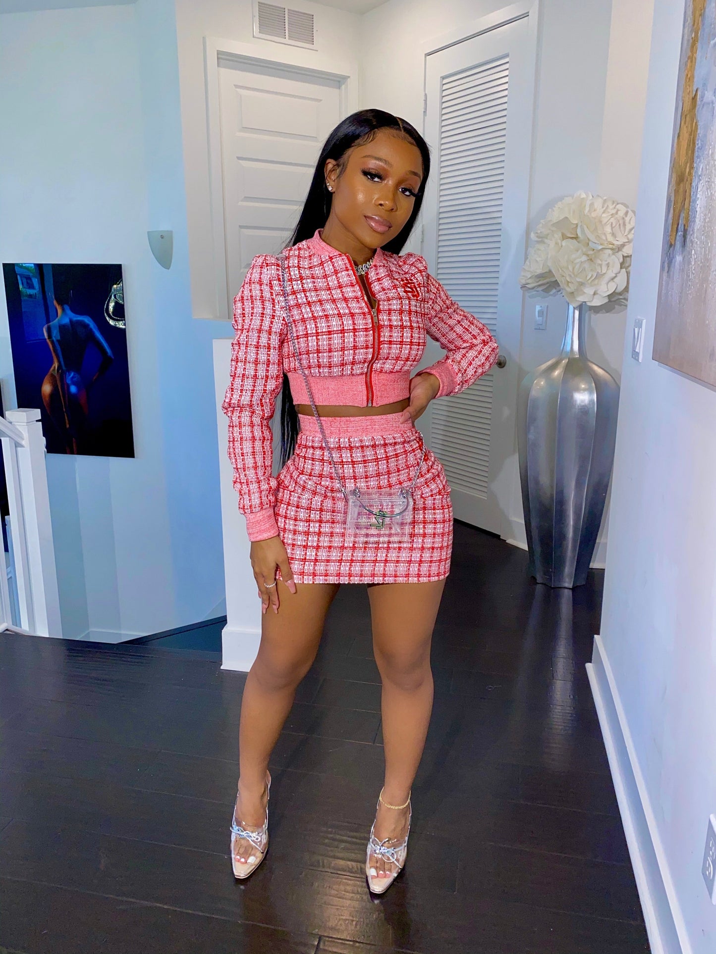 Fashion girl Red Skirt