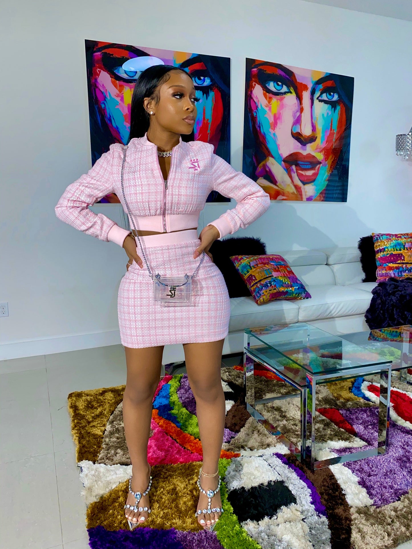Fashion girl Pink Jacket