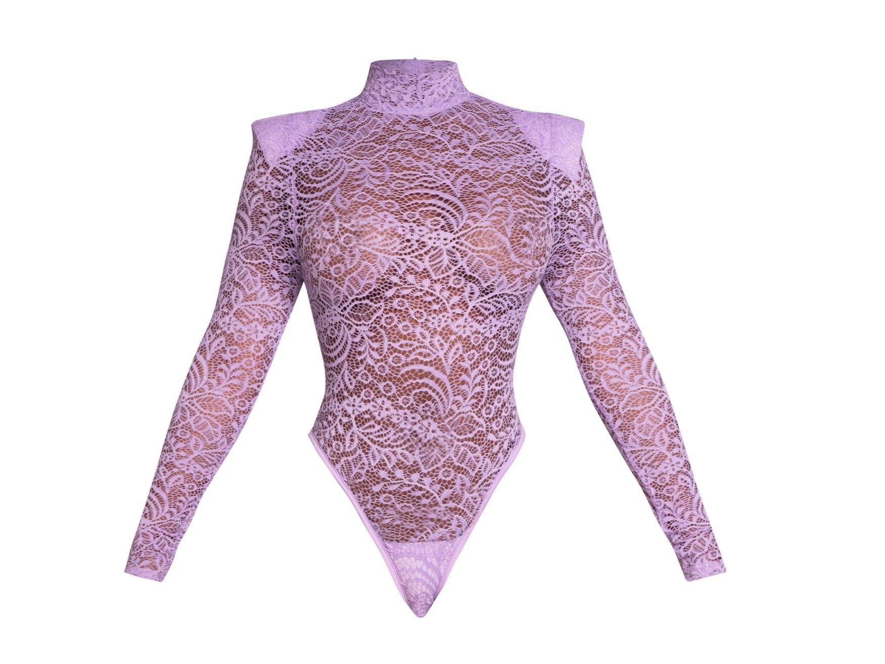 Pinsy Womens Size Large Smoothing Lace Shapesuit Bodysuit Lavender NWT