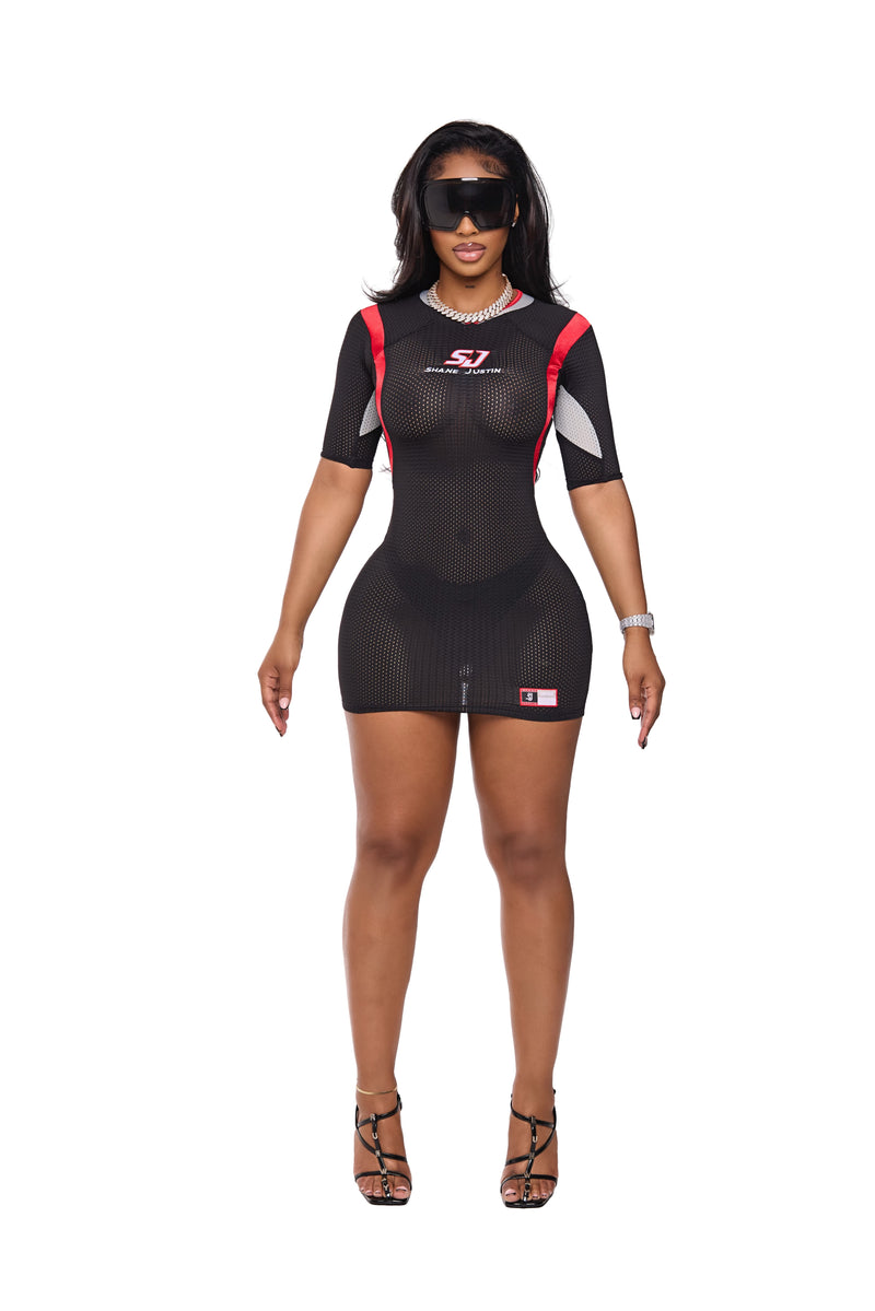 Court Side Football Dress Black