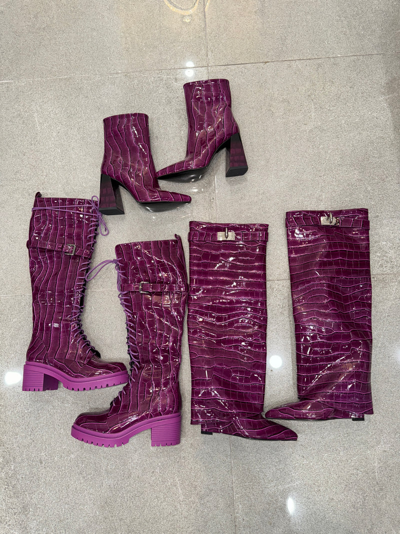 Gator Purple Ankle Boots 1 of 1