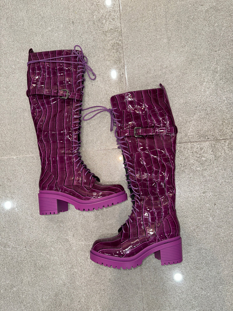 Gator Purple Combat Boots 1 of 1