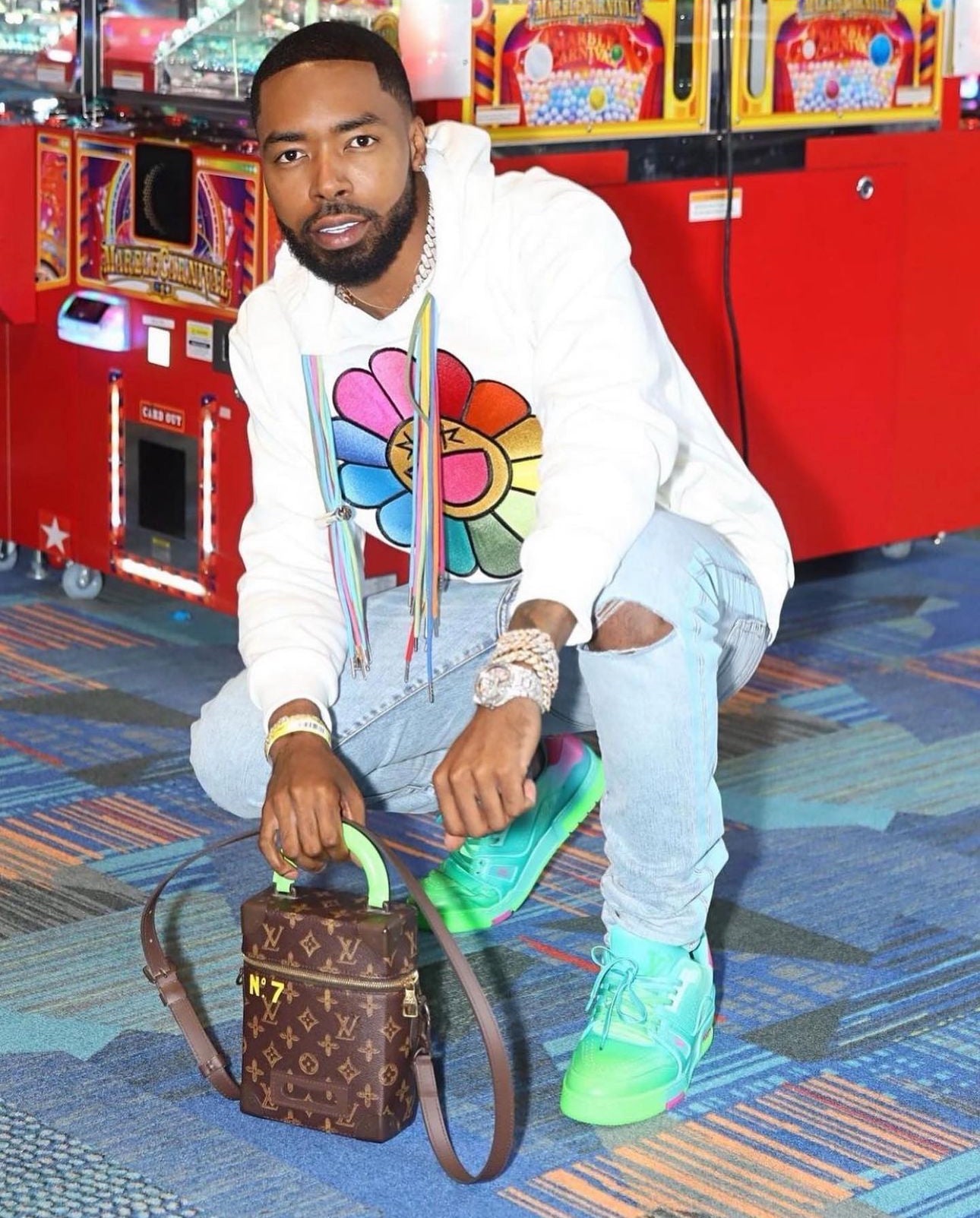 Raw Flower Hoodie White
