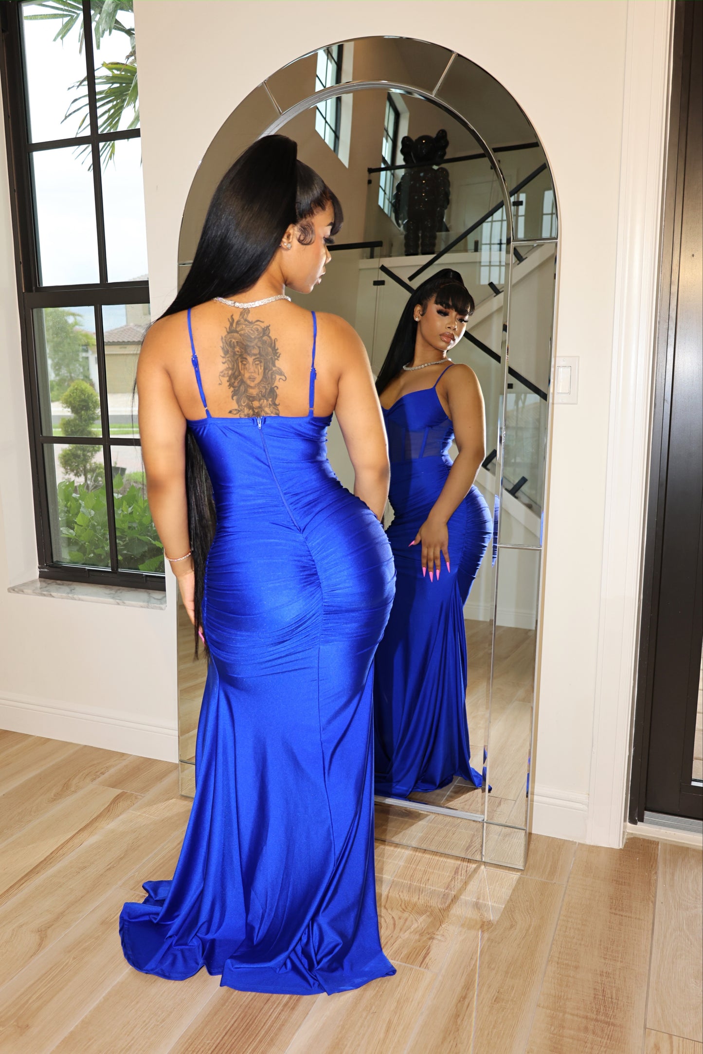 Lux Affair Dress Blue