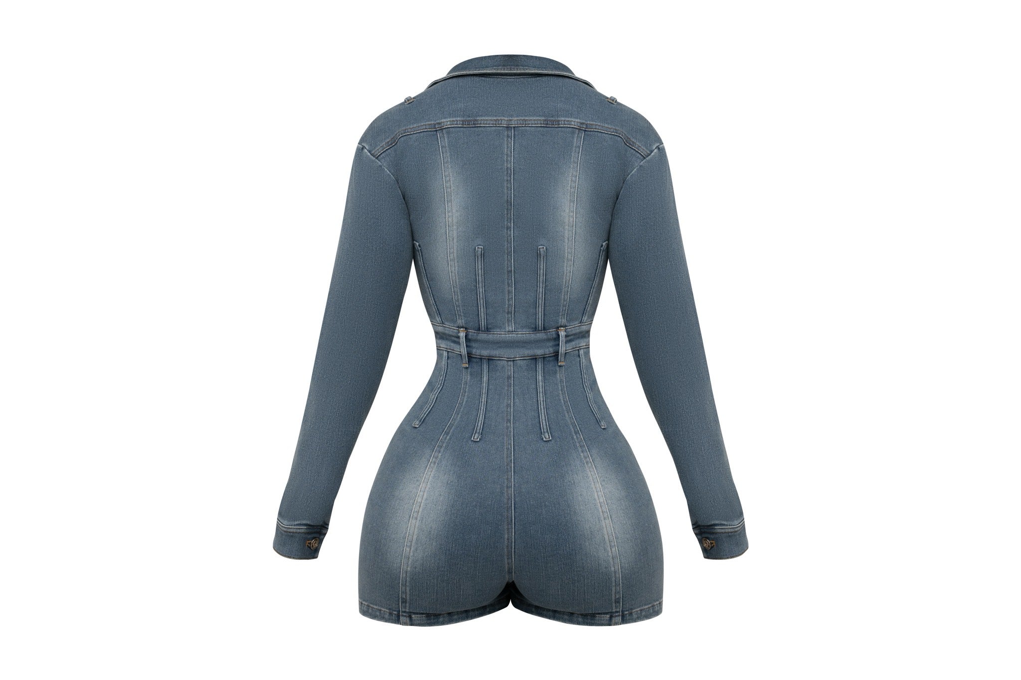 Mean Jean Romper Blue