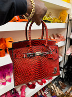 Red Python Exotic Shane Purse 1 of 1