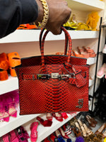 Red Python Exotic Shane Purse 1 of 1