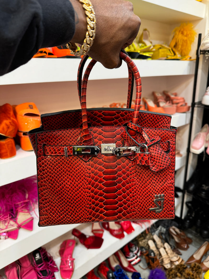 Red Python Exotic Shane Purse 1 of 1