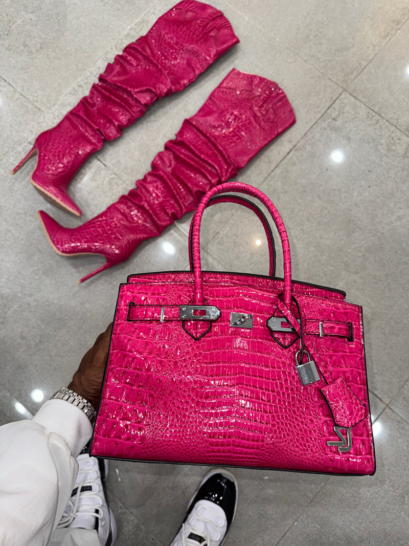 Pink Gator Shane Purse 1 of 1