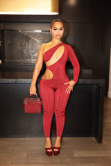 Temptation Jumpsuit Red