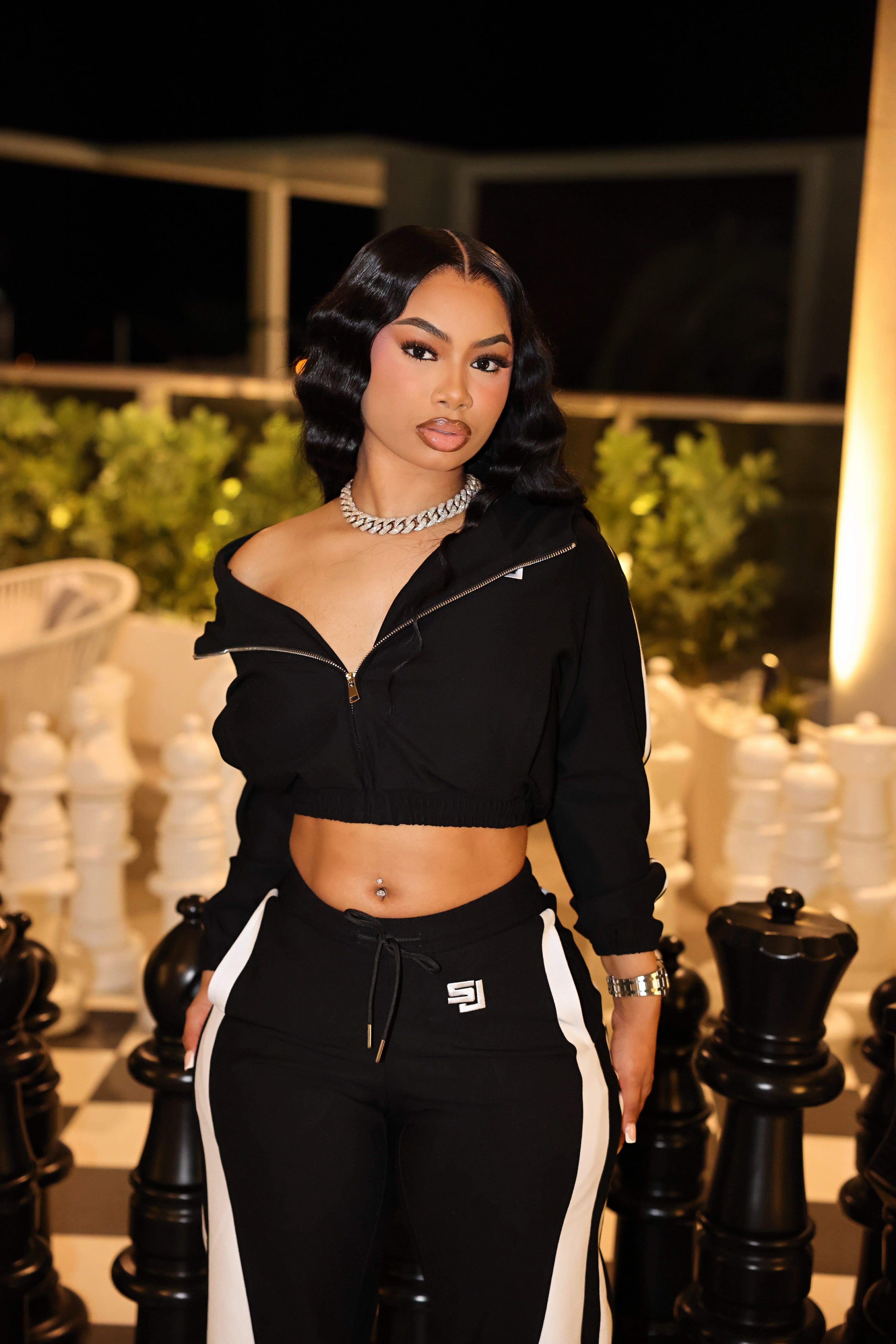 She Tea Tracksuit Black