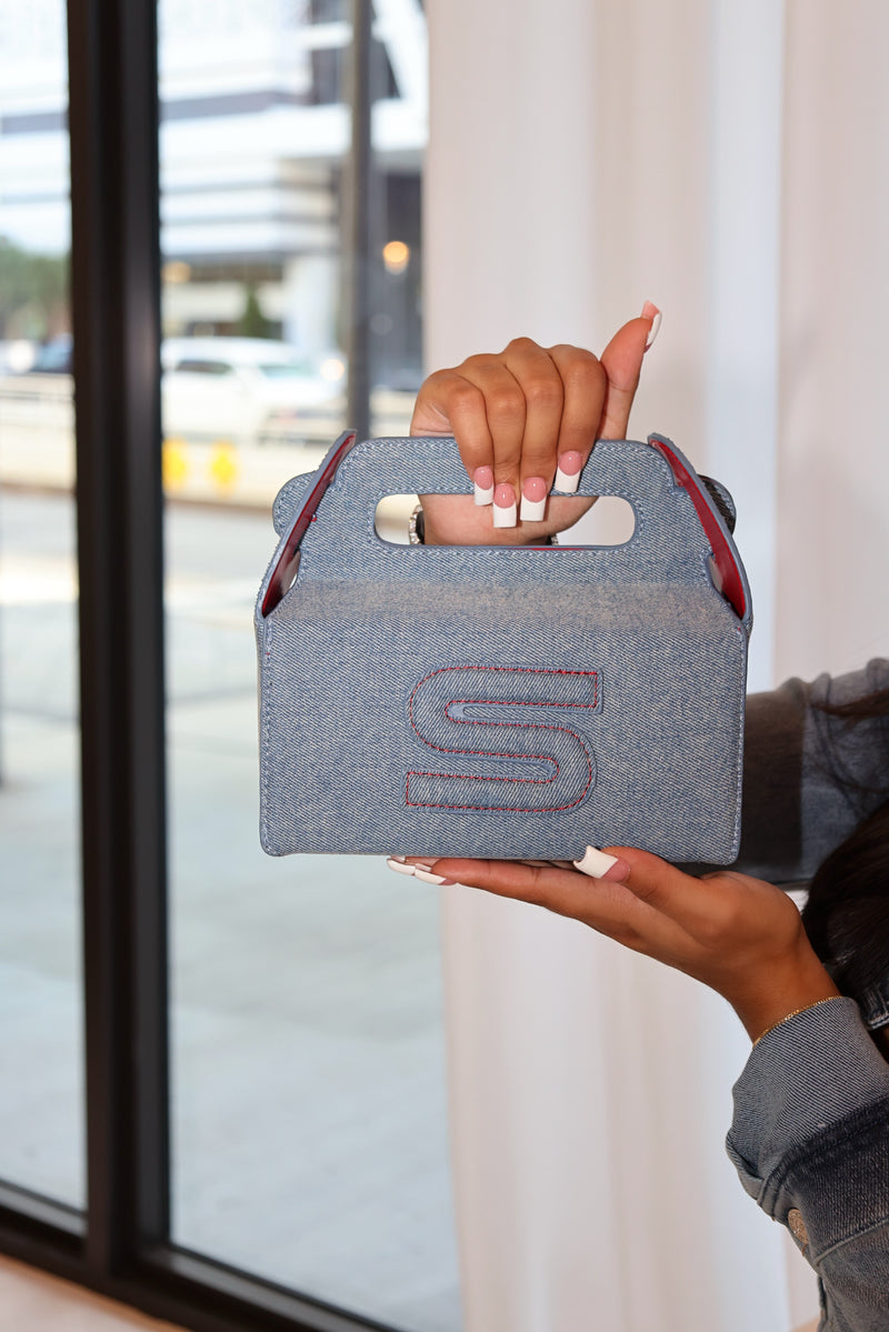 Denim Lunch Box Purse