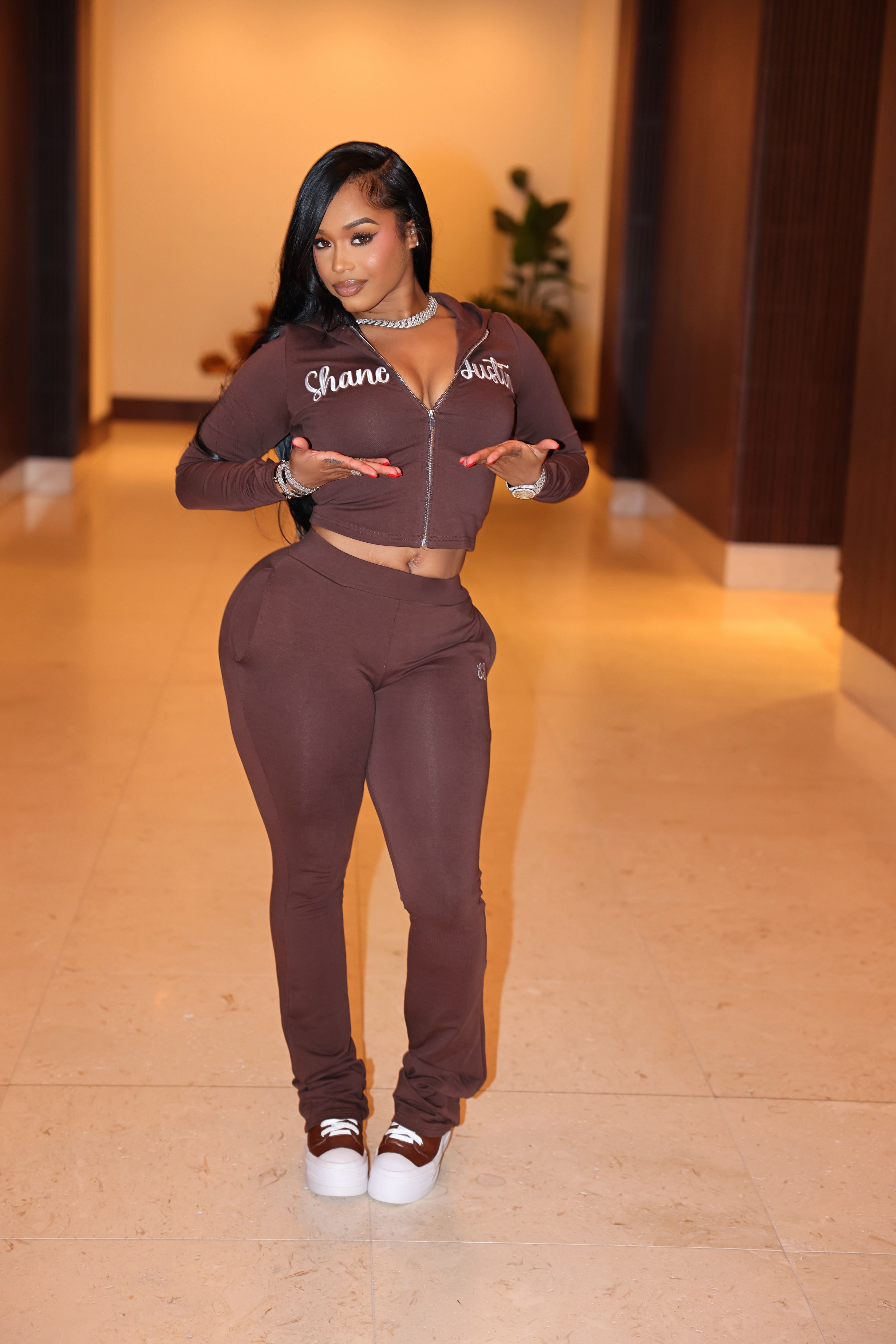 Lover Girl Tracksuit Brown