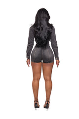 Mean Jean Romper Black