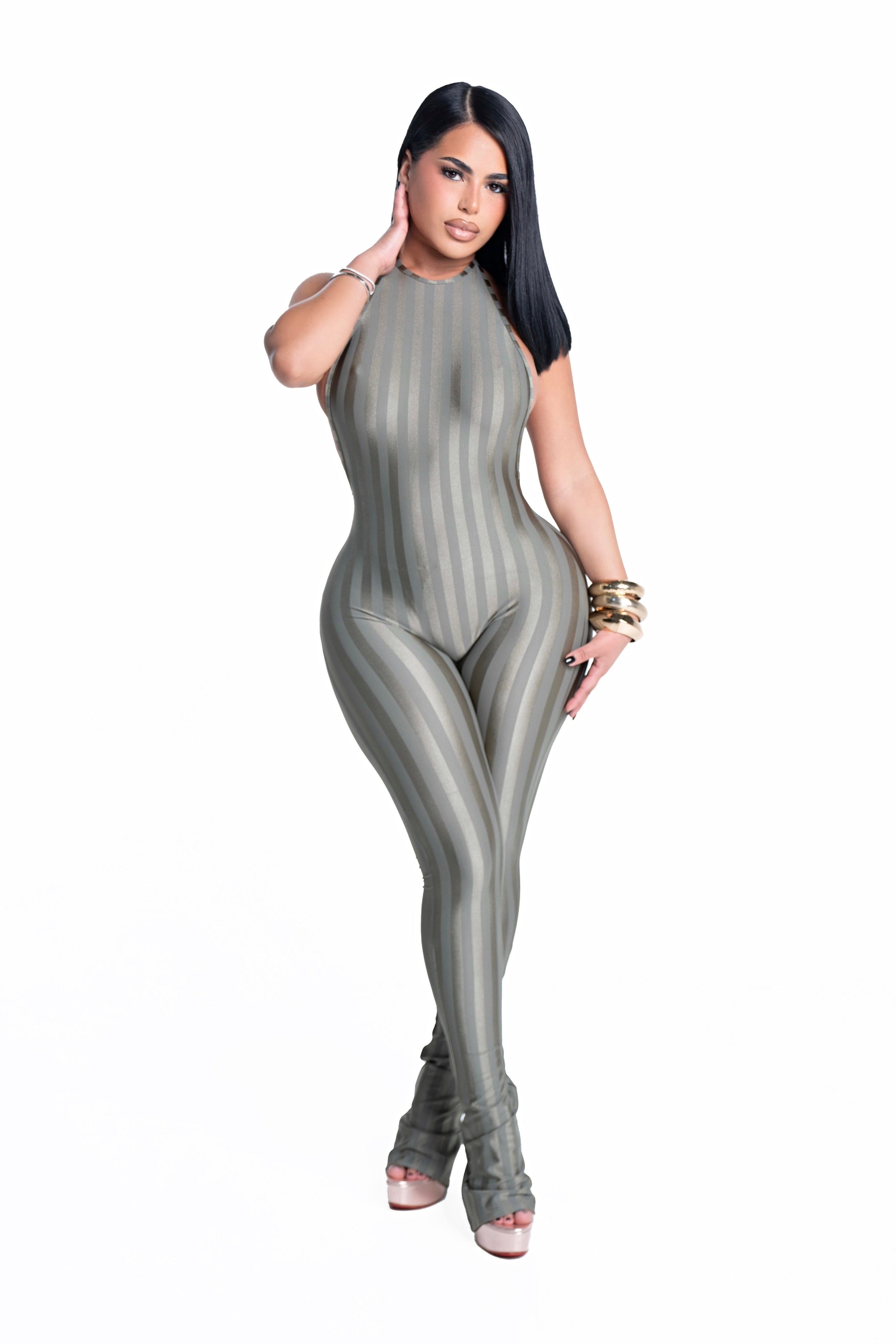Body Language Jumpsuit Green