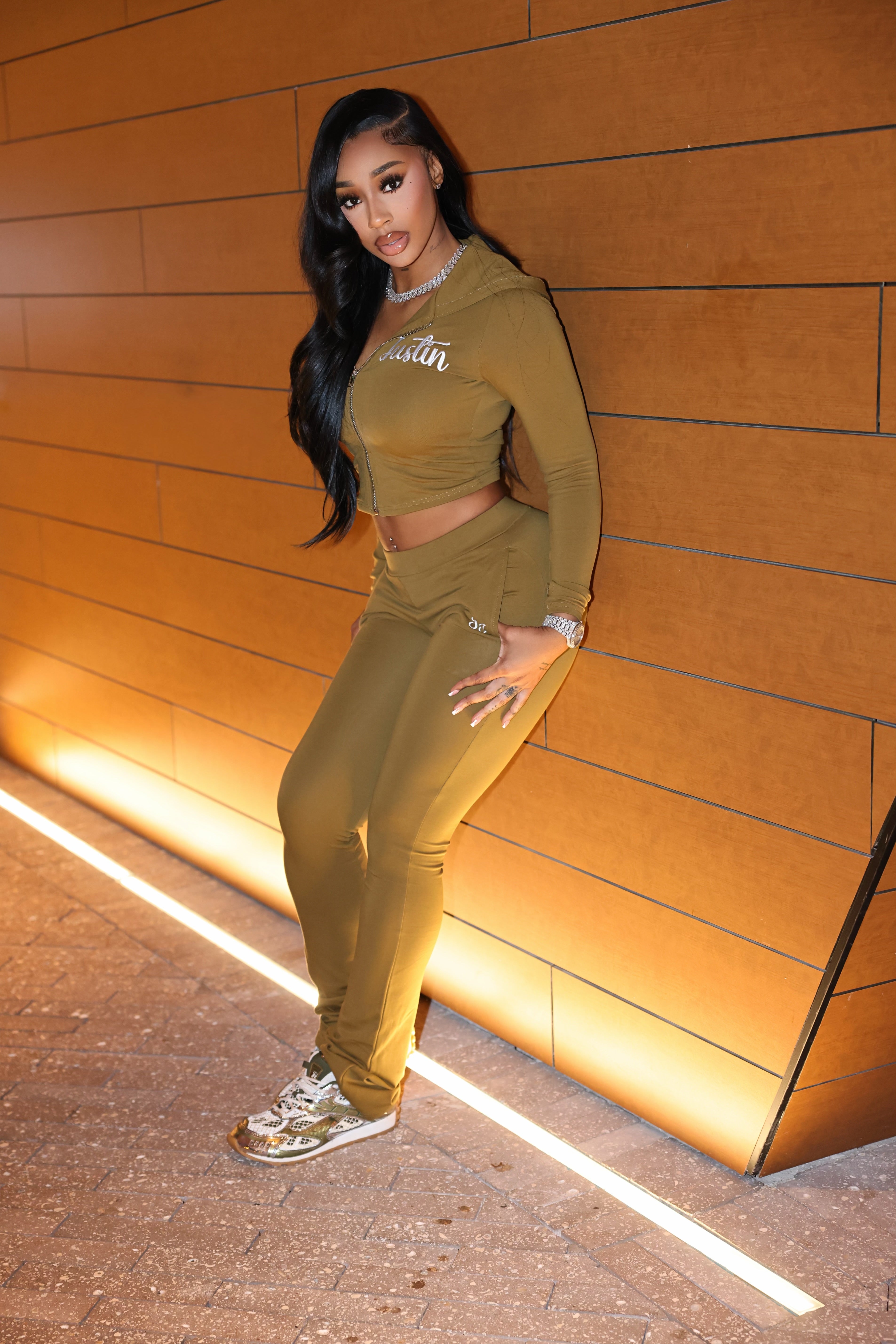 Lover Girl Tracksuit Olive Green