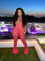 Honey Dew Jumpsuit Hot Pink