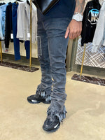 Shredded Denim Black