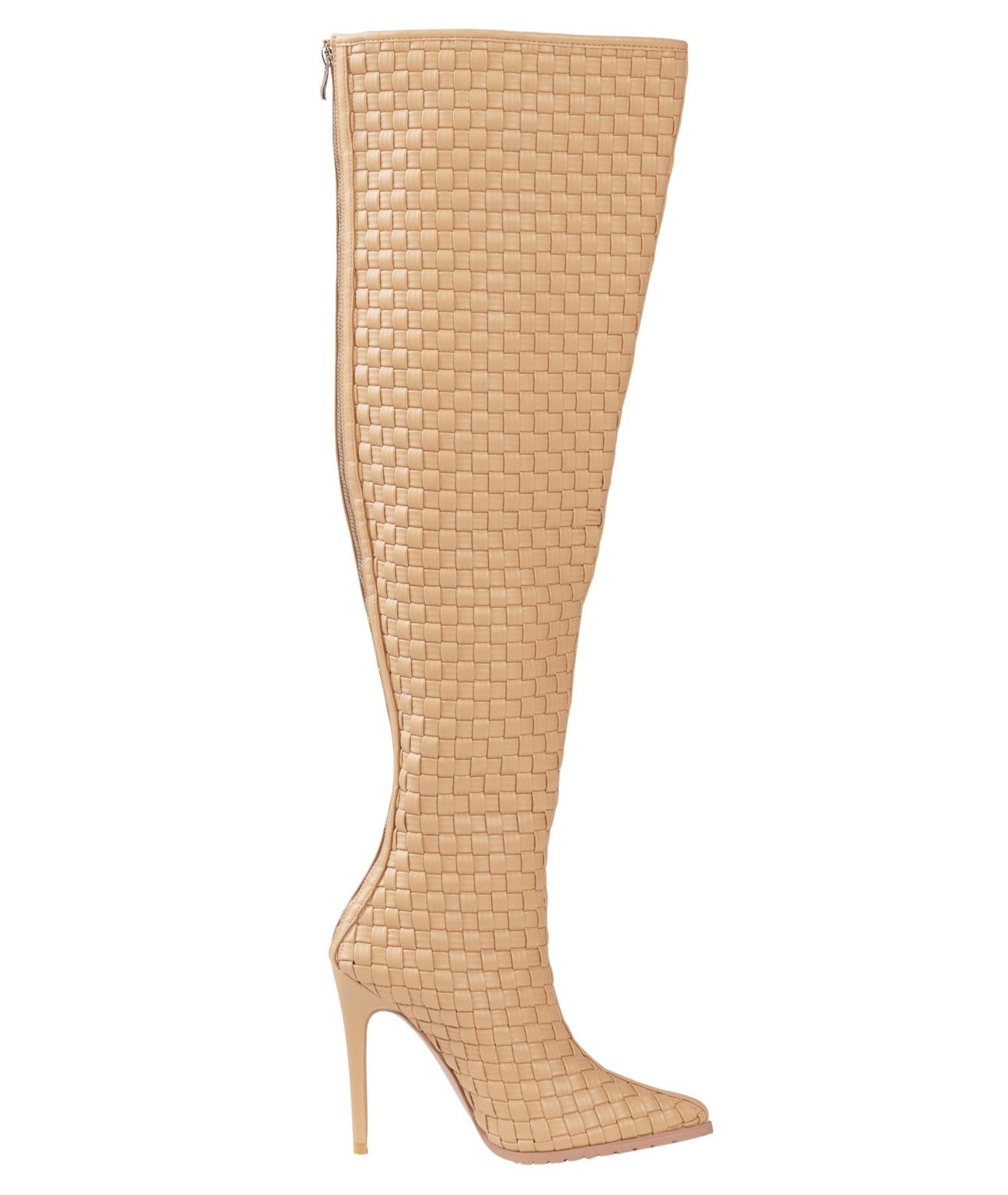 Woven Boots Nude