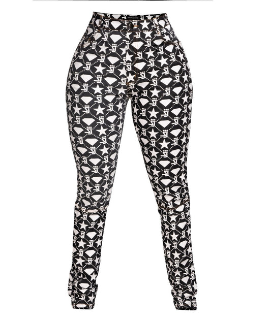 Bejeweled Denim Black