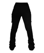 Stacked Utility Joggers Black