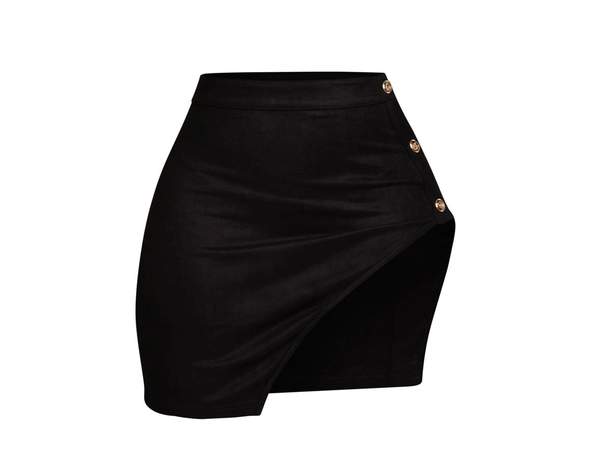 Soothing Arch Black Suede Skirt – DT BV