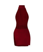 Freakum Knit Split Dress Red