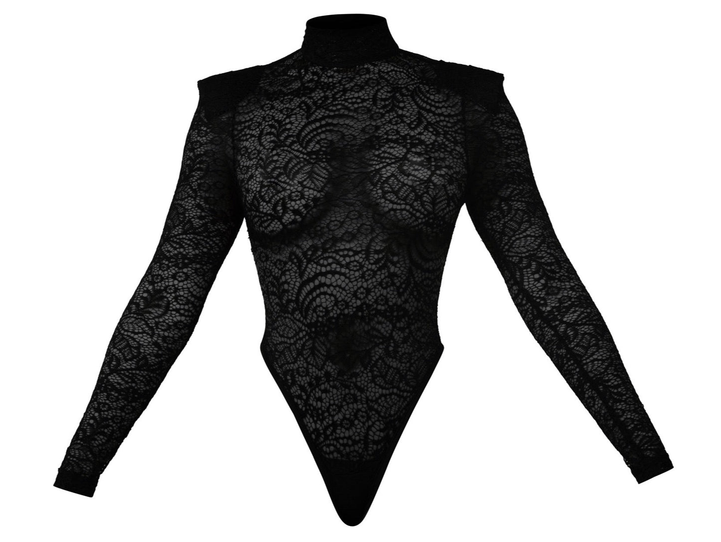 Luxury Kitty Black Lace Bodysuit