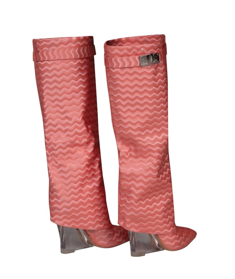 Wavy Boots Pink