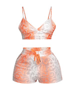 Swirly Girl Orange Shorts
