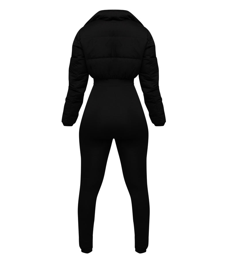 Rex Puffer Jumpsuit Black