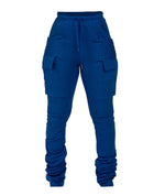 Stacked Utility Joggers Blue
