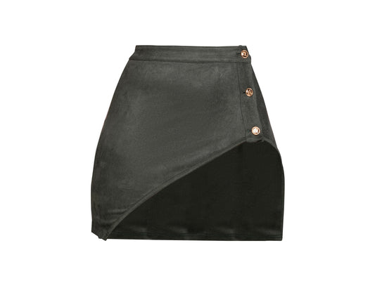 Soothing Arch Green Suede Skirt