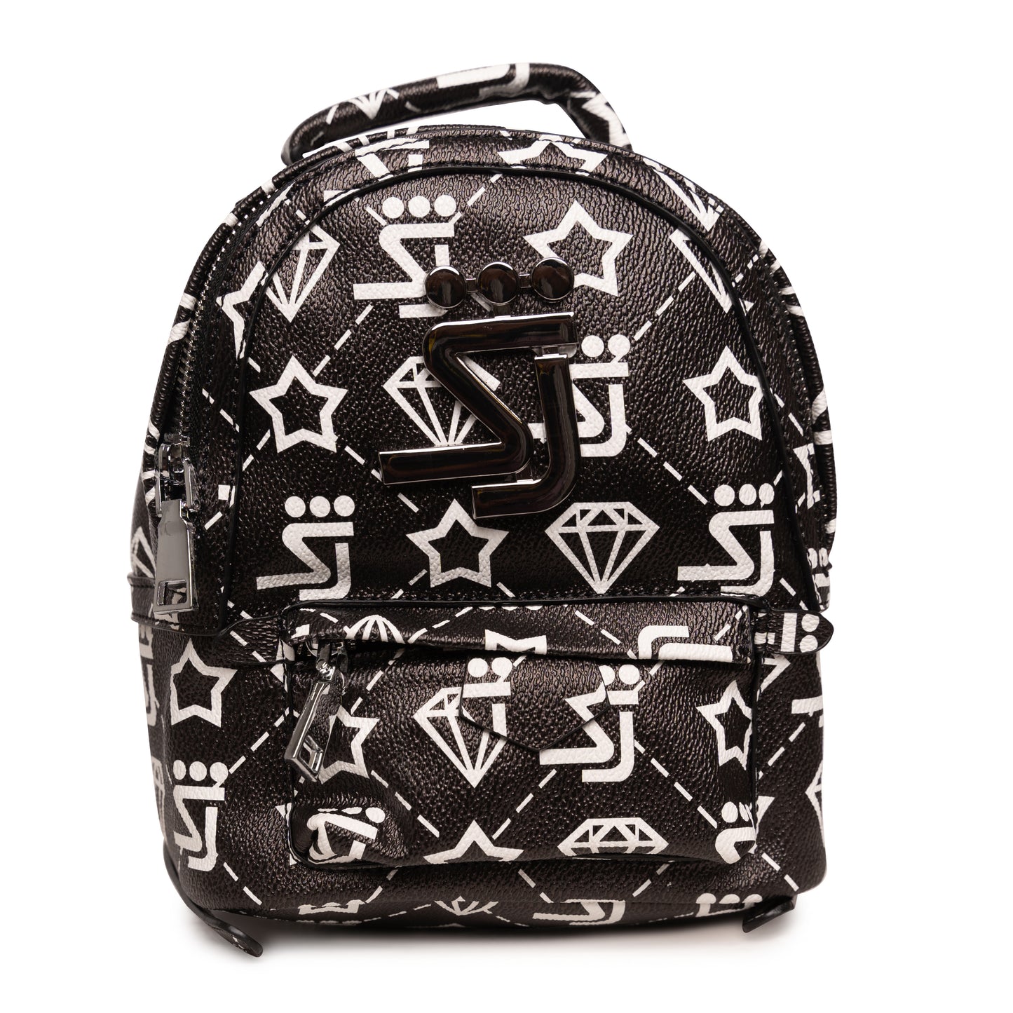 SJ Monogram Backpack Black