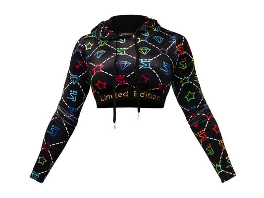 Velvet SJ Monogram Black Top