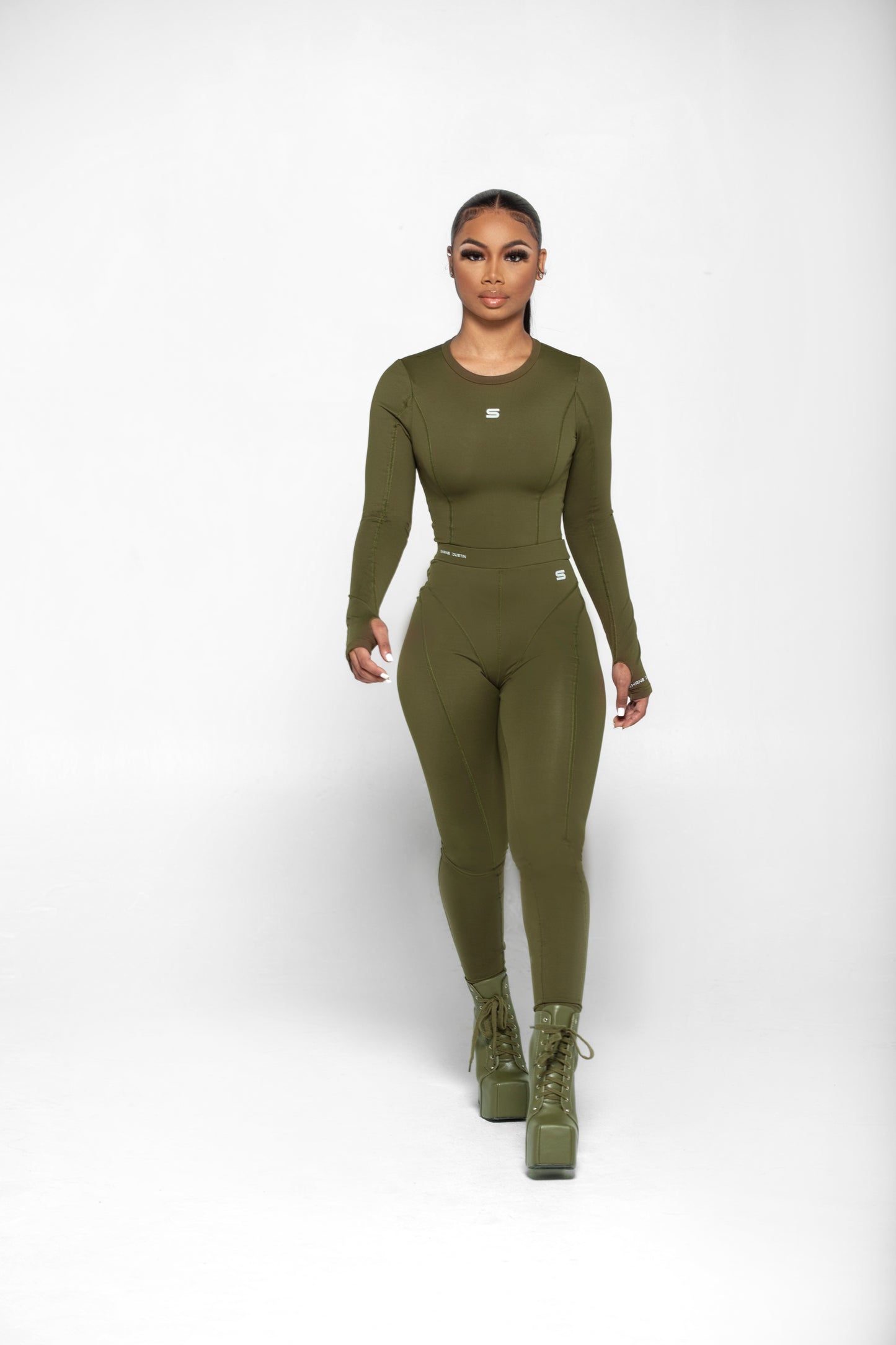 Piped Up Extended Set Olive