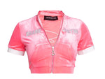 Velvet 2K Pink Crop Jacket
