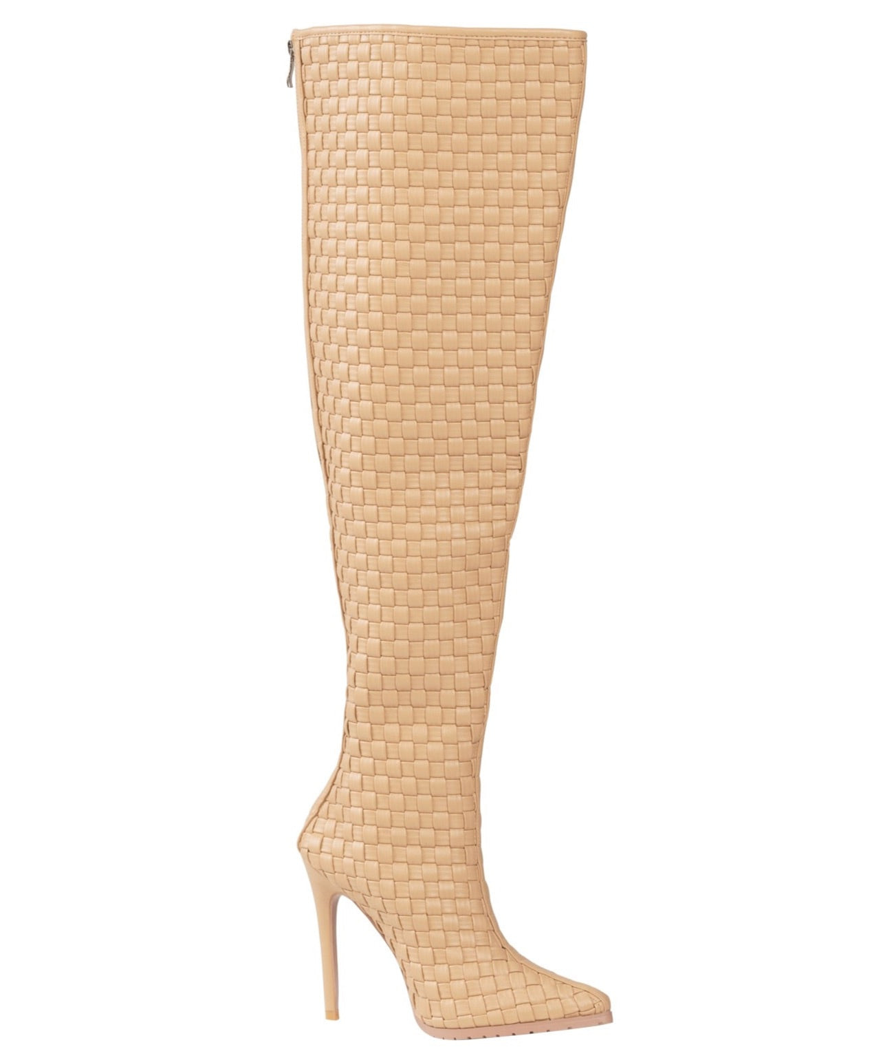 Woven Boots Nude